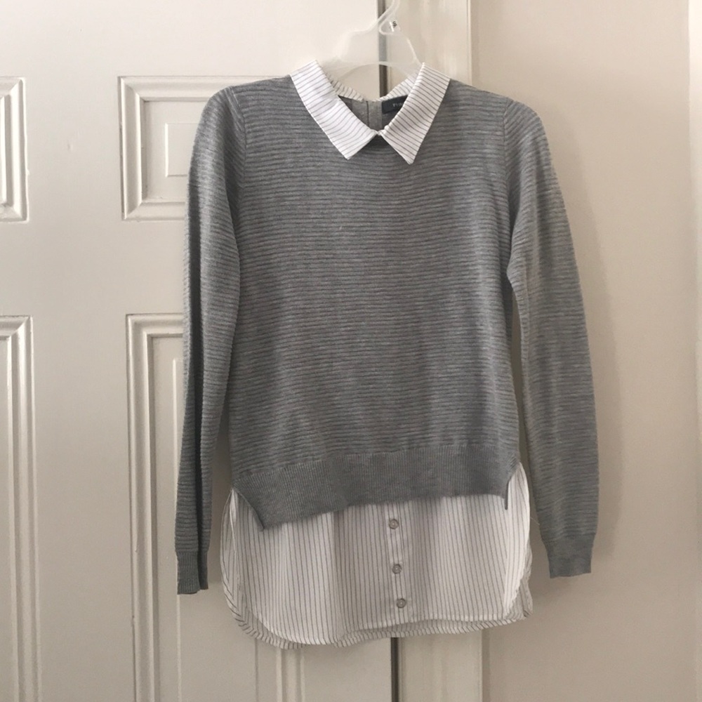Sweater/button-up combo (attached)